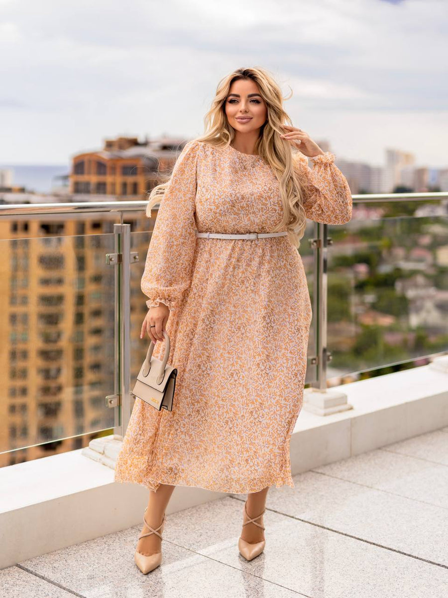 Разкроена рокля от шифон - Twiggy Shop