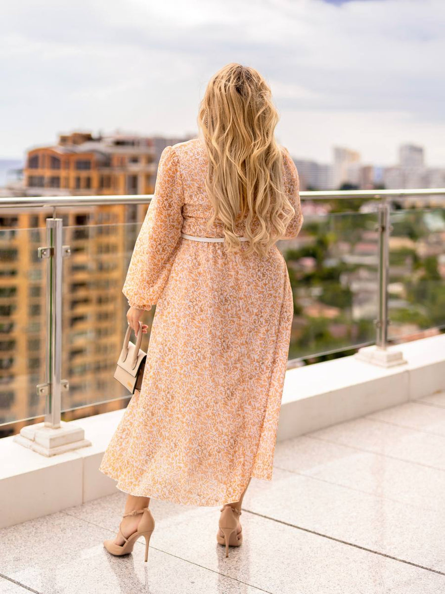 Разкроена рокля от шифон - Twiggy Shop