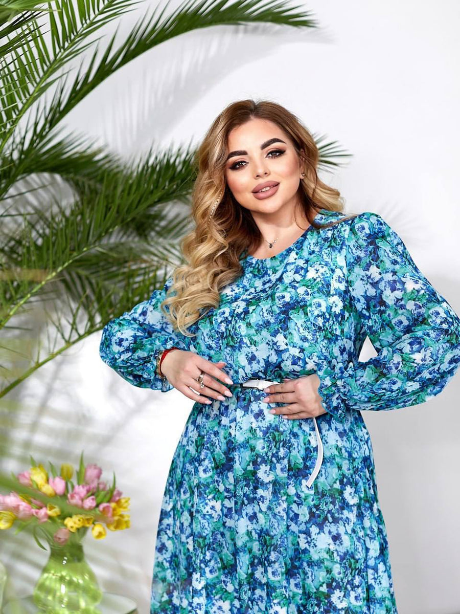 Разкроена рокля от шифон - Twiggy Shop