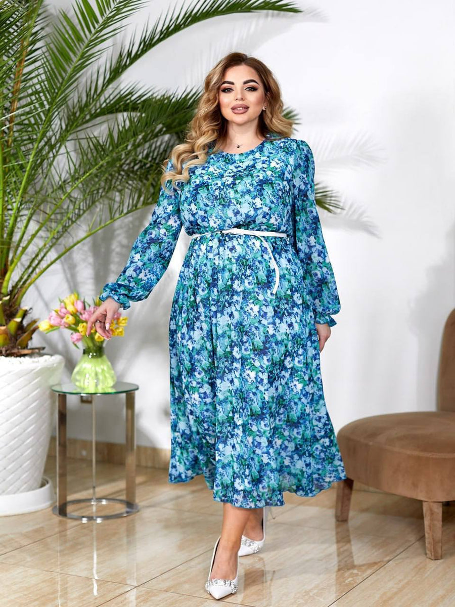 Разкроена рокля от шифон - Twiggy Shop