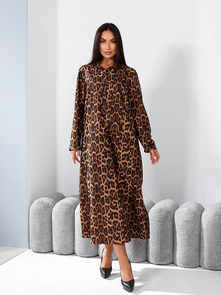 Рокля в миди дължина с джобове - Twiggy Shop