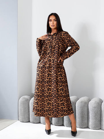 Рокля в миди дължина с джобове - Twiggy Shop