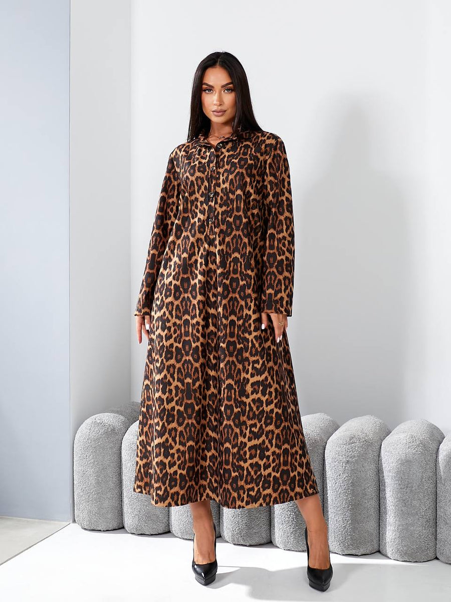 Рокля в миди дължина с джобове - Twiggy Shop