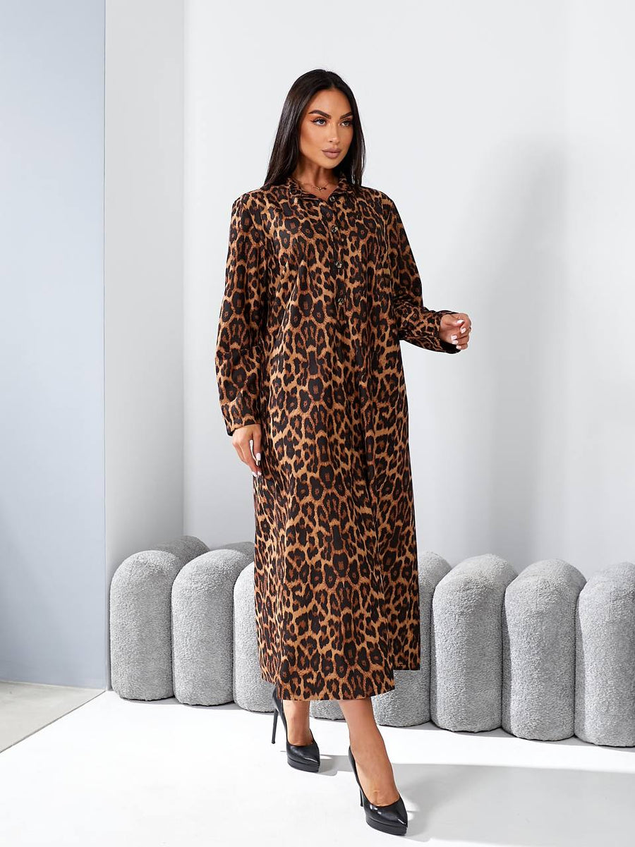 Рокля в миди дължина с джобове - Twiggy Shop