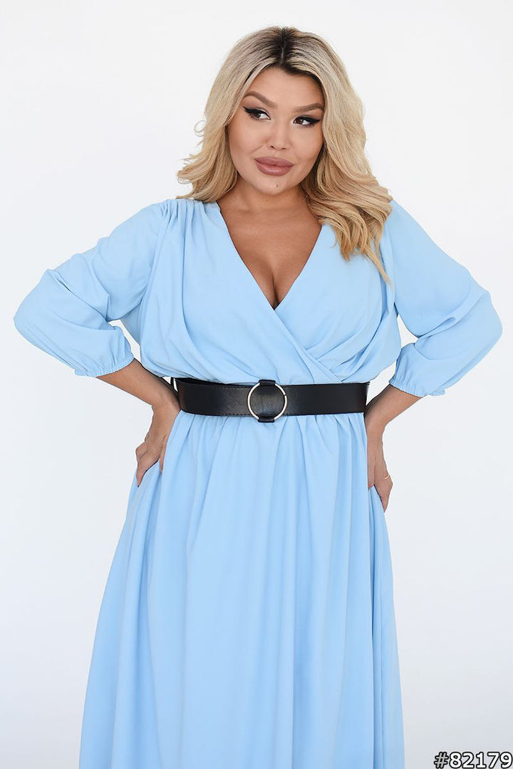 Рокля от шифон с колан - Twiggy Shop