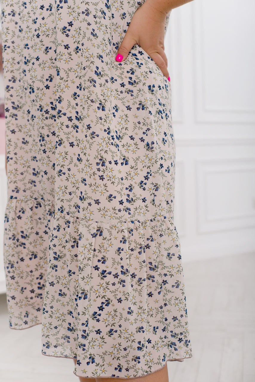 Рокля на цветя от шифон - Twiggy Shop