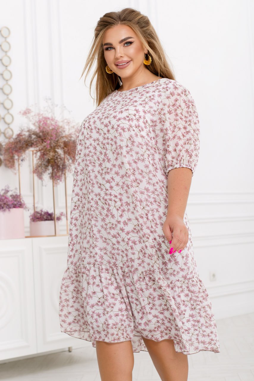 Рокля на цветя от шифон - Twiggy Shop