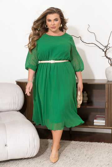 Рокля от шифон с колан - Twiggy Shop