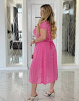 Дантелена рокля под коляното - Twiggy Shop