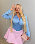 Корсет от деним - Twiggy Shop