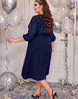 Разкроена рокля с лурекс - Twiggy Shop