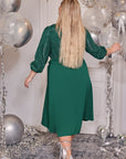 Разкроена рокля с лурекс - Twiggy Shop