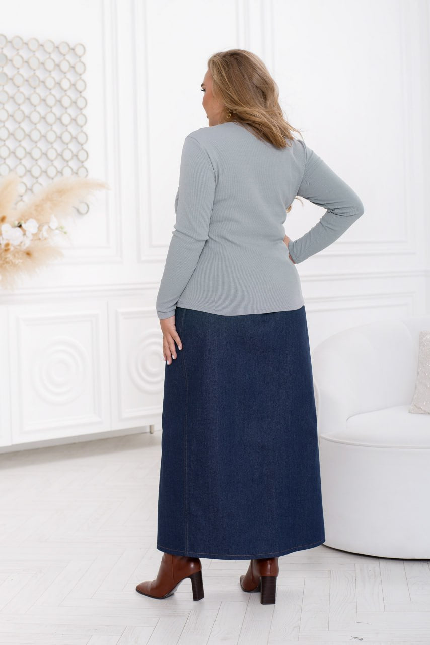 Трикотажен пуловер с рипсена плетка - Twiggy Shop