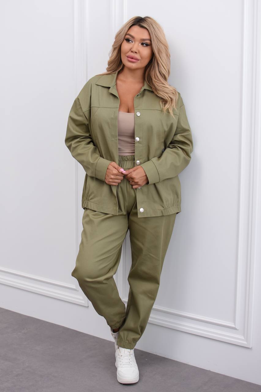 Комплект от деним с копчета - Twiggy Shop