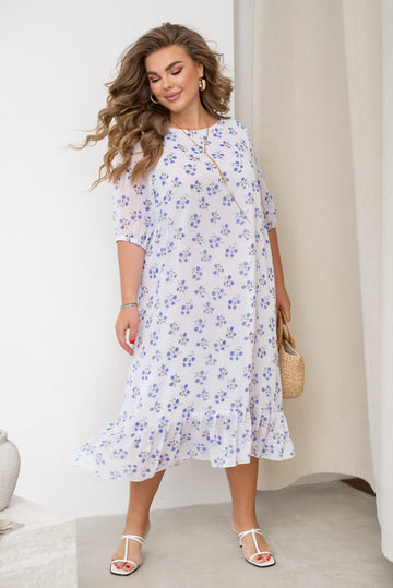 Рокля от шифон на цветя - Twiggy Shop