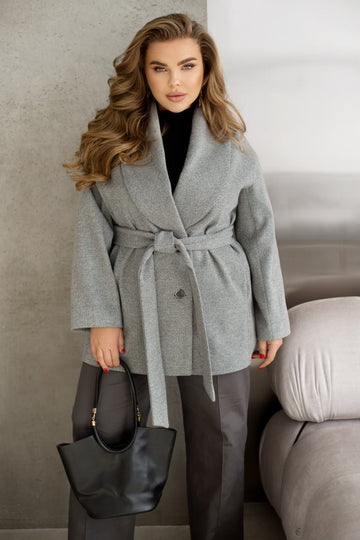 Късо палто с колан - Twiggy Shop