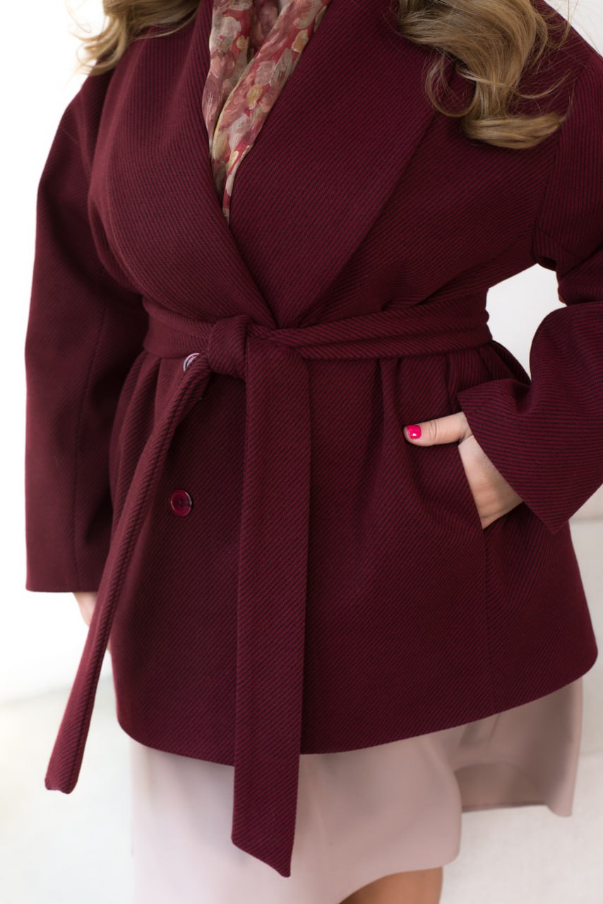 Късо палто с колан - Twiggy Shop