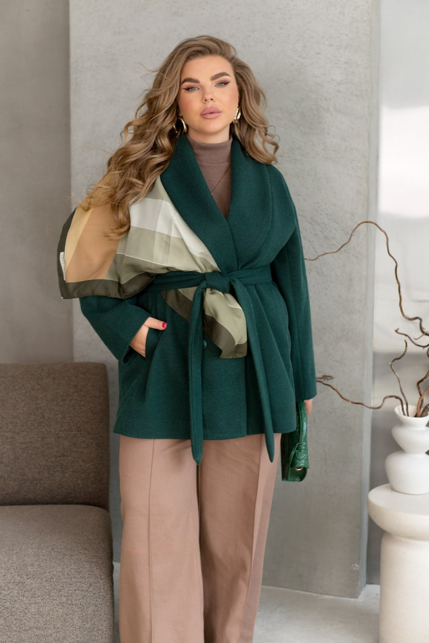 Късо палто с колан - Twiggy Shop