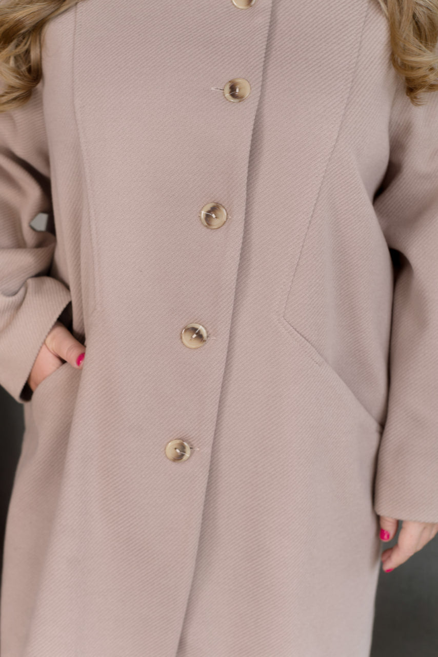 Дълго палто в права кройка - Twiggy Shop