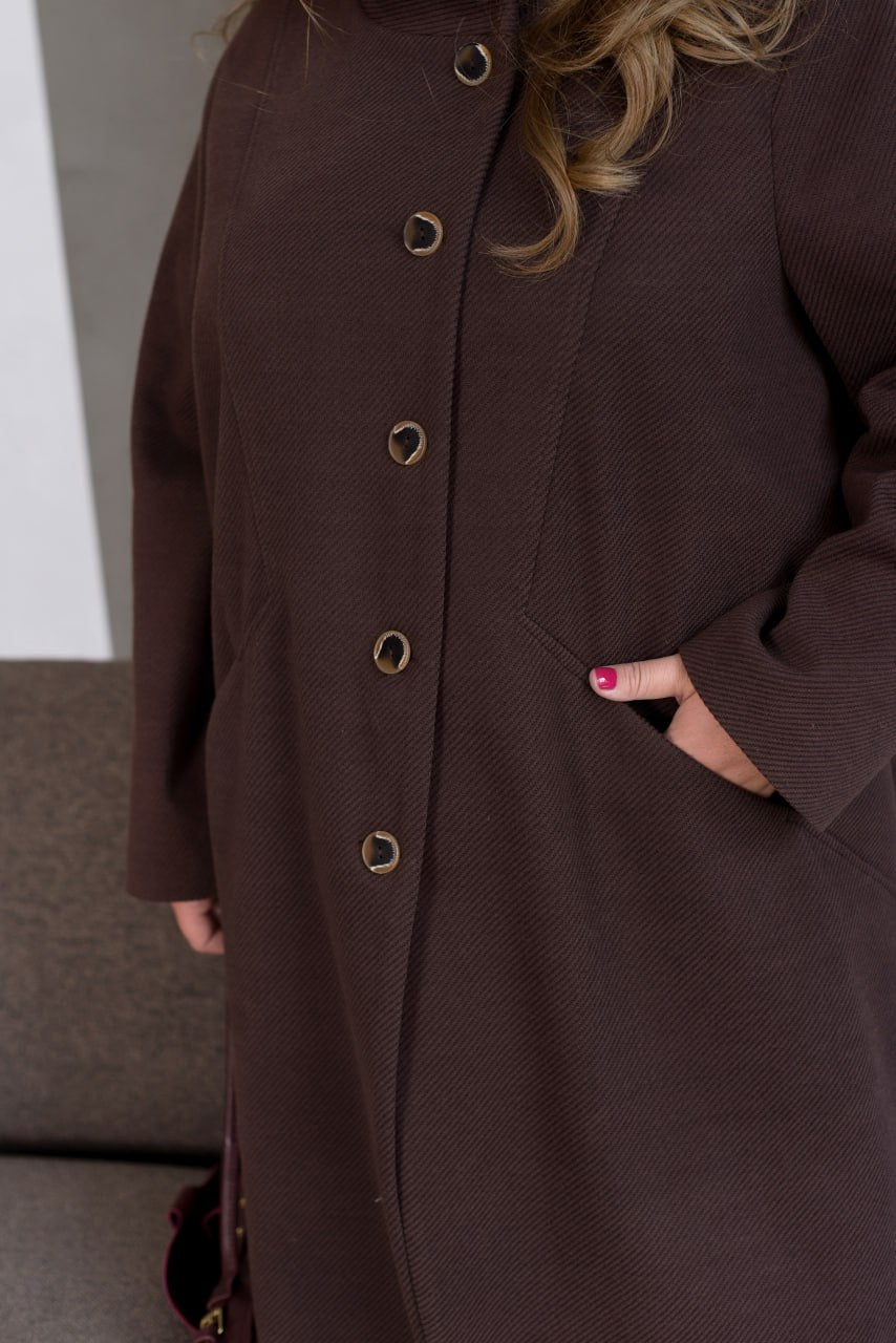 Дълго палто в права кройка - Twiggy Shop