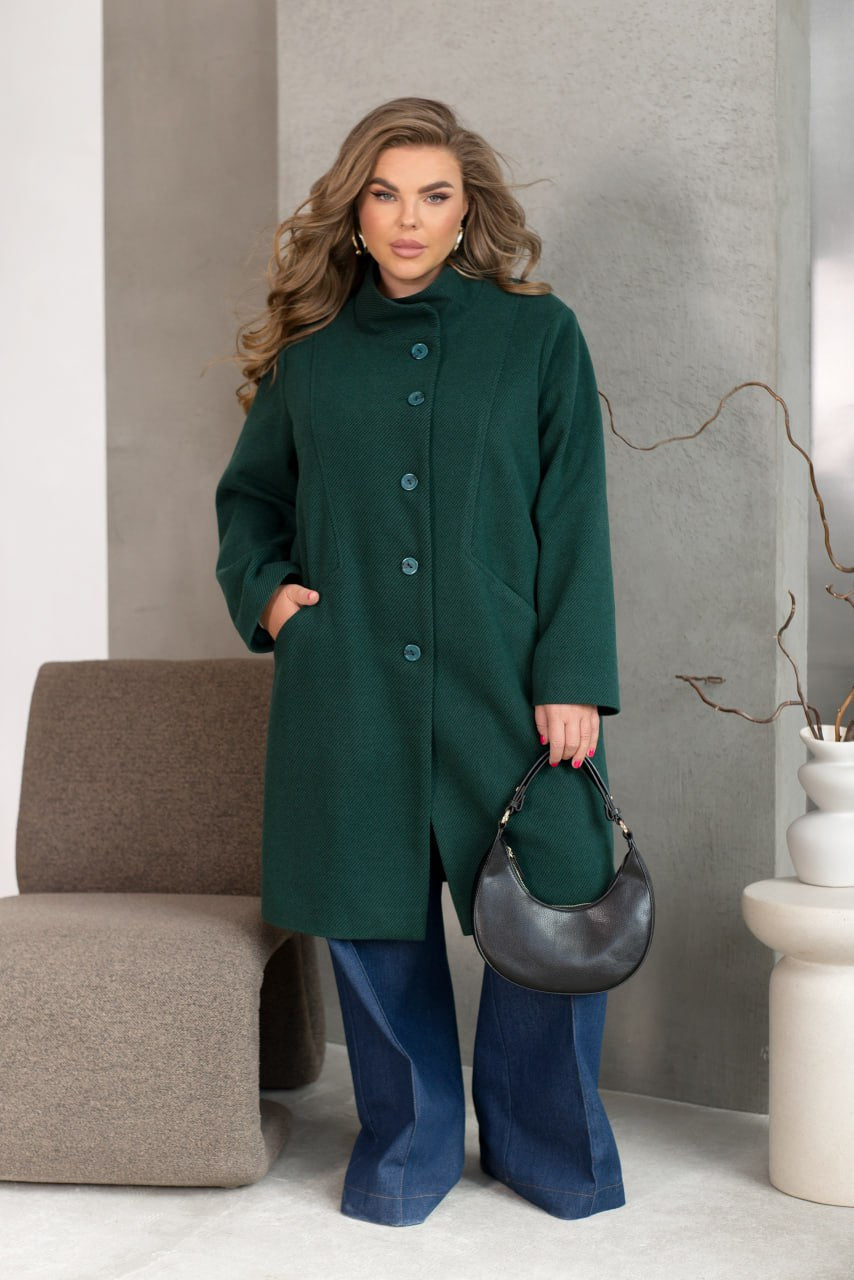 Дълго палто в права кройка - Twiggy Shop