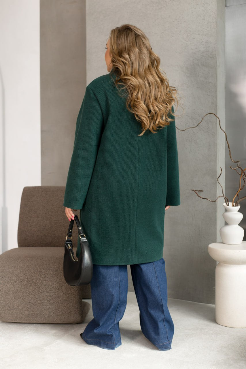 Дълго палто в права кройка - Twiggy Shop