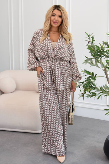 Атлазен принтиран комплект - Twiggy Shop