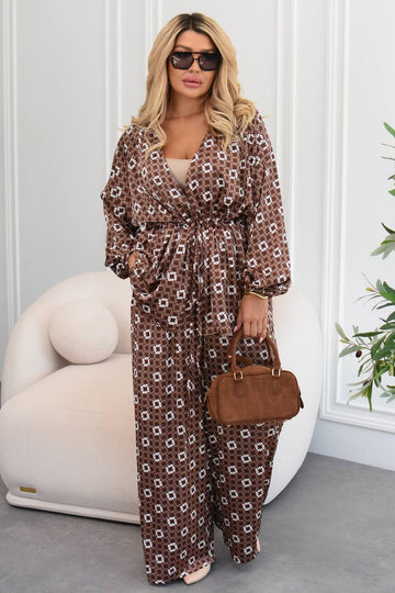 Атлазен принтиран комплект - Twiggy Shop