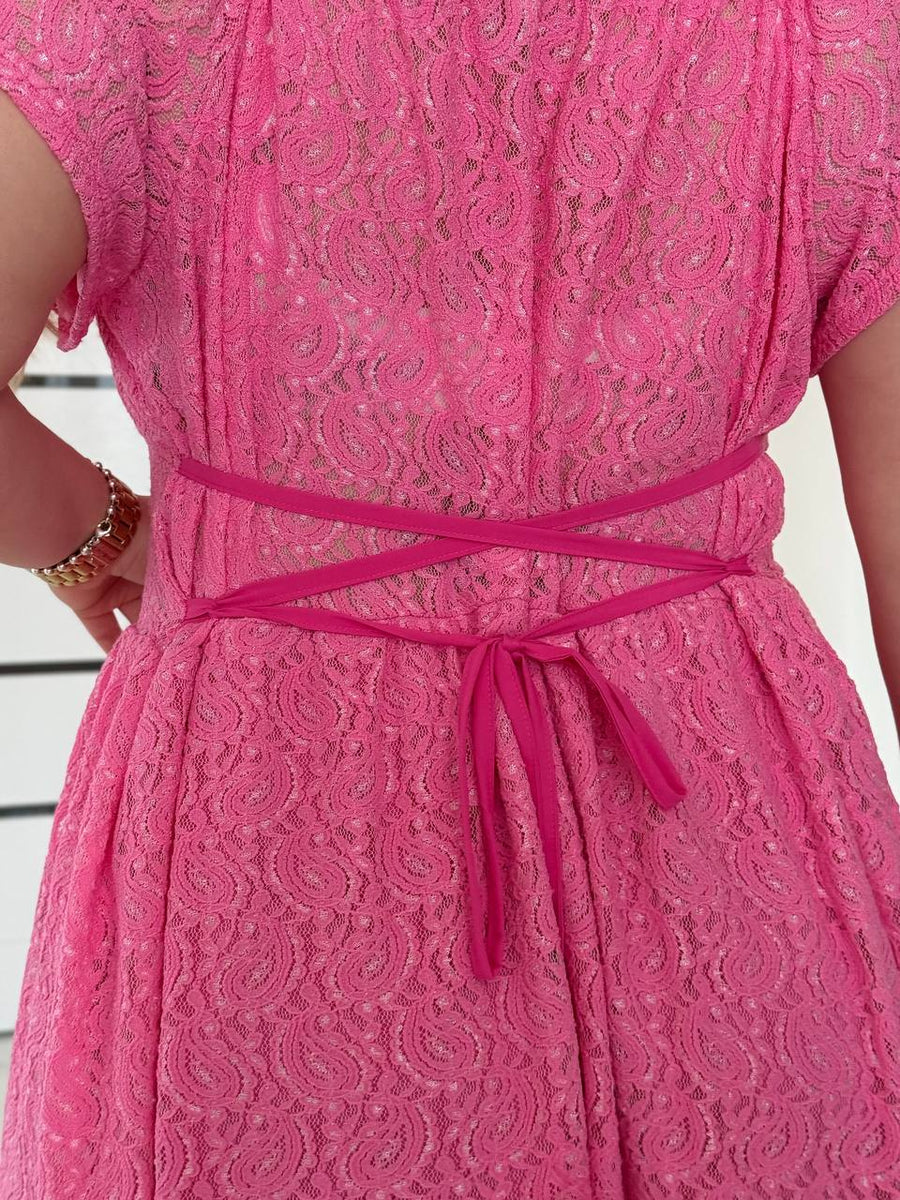 Дантелена рокля под коляното - Twiggy Shop