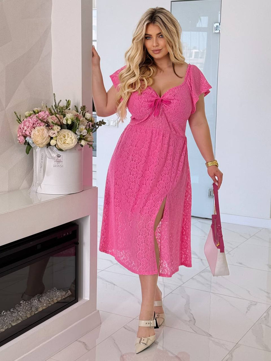 Дантелена рокля под коляното - Twiggy Shop