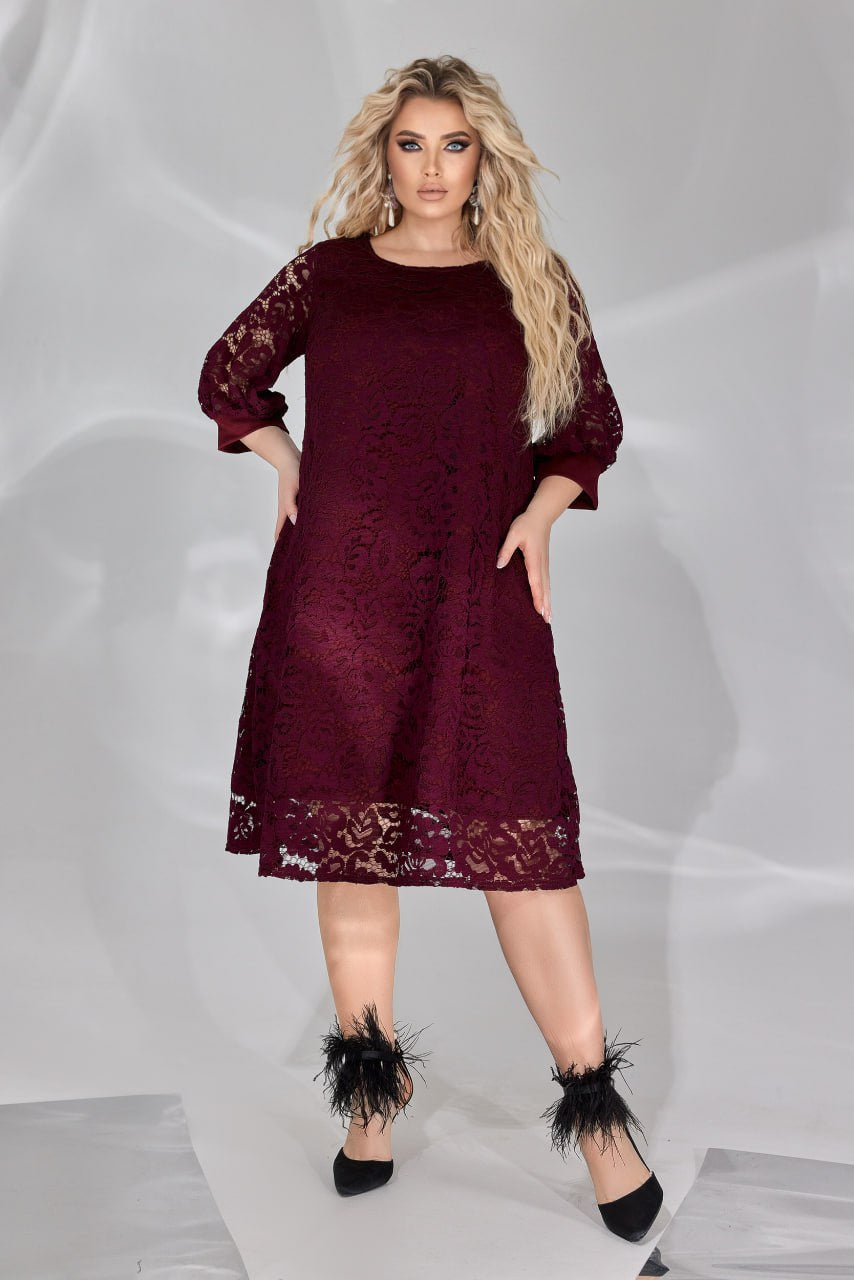 Рокля в свободна кройка от дантела - Twiggy Shop