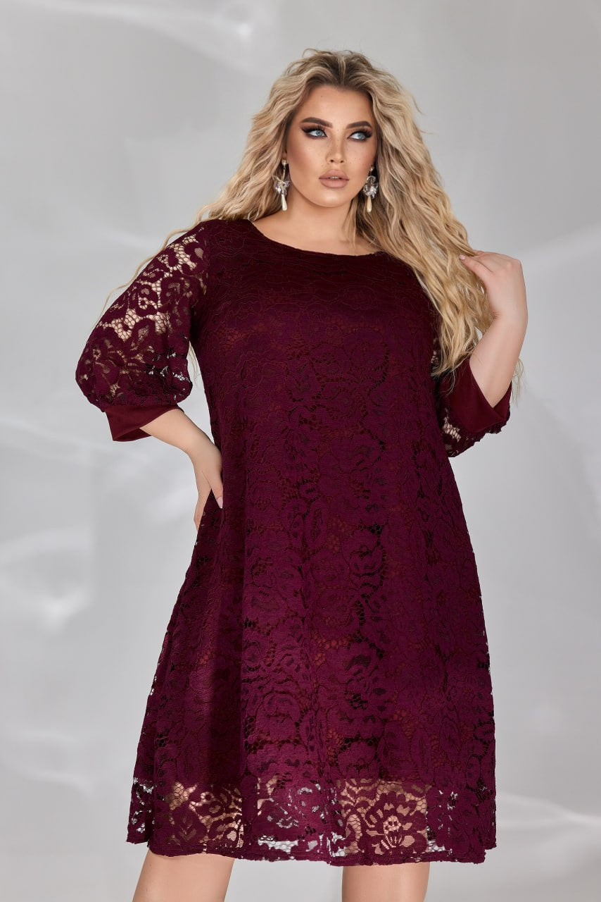 Рокля в свободна кройка от дантела - Twiggy Shop