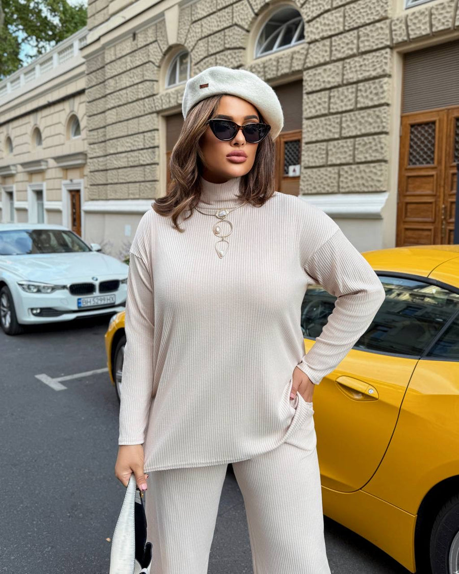 Рипсен комплект от трикотаж - Twiggy Shop