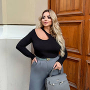 Пуловер с изрязани елементи - Twiggy Shop