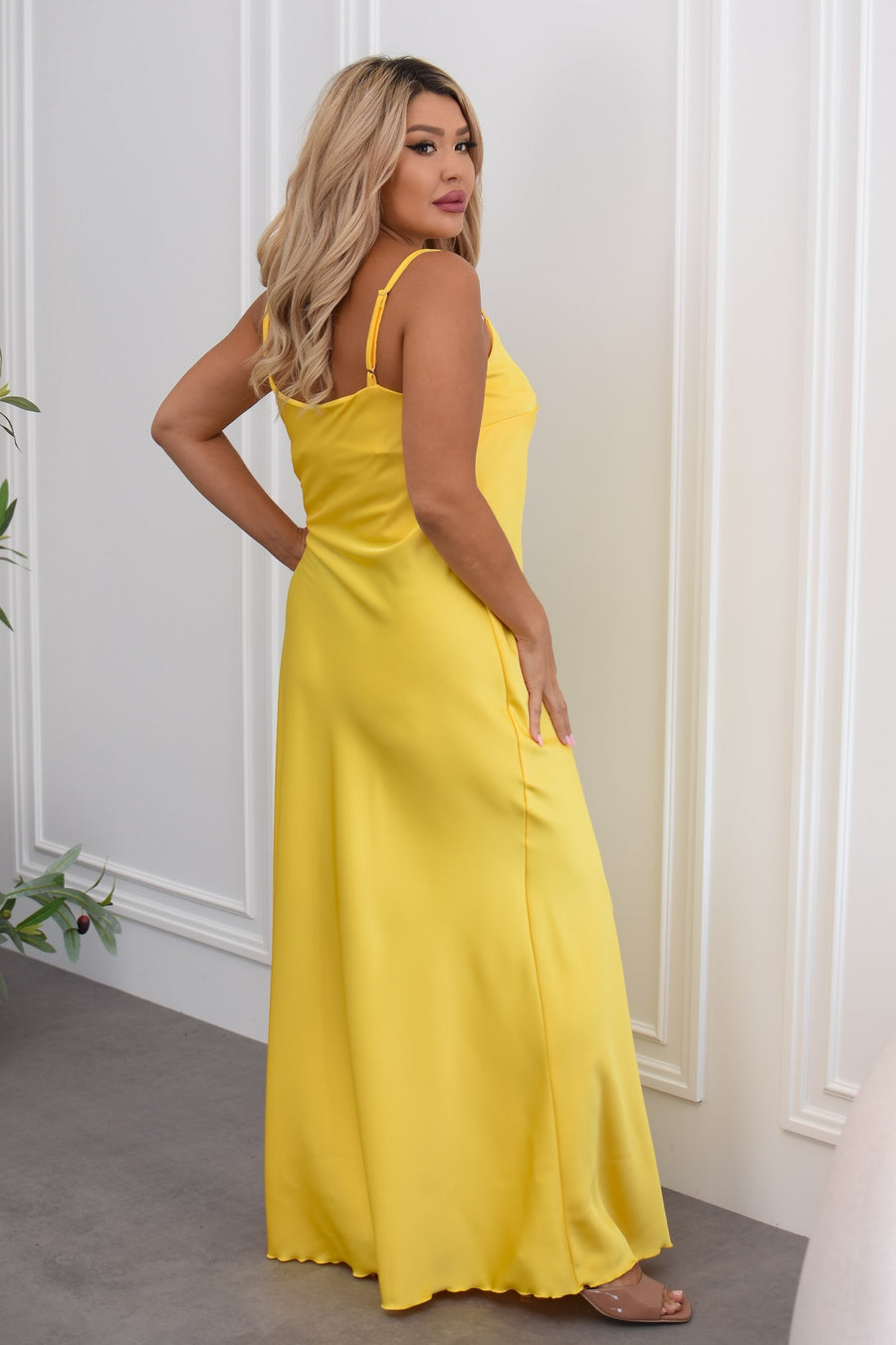 Дълга рокля от сатен - Twiggy Shop