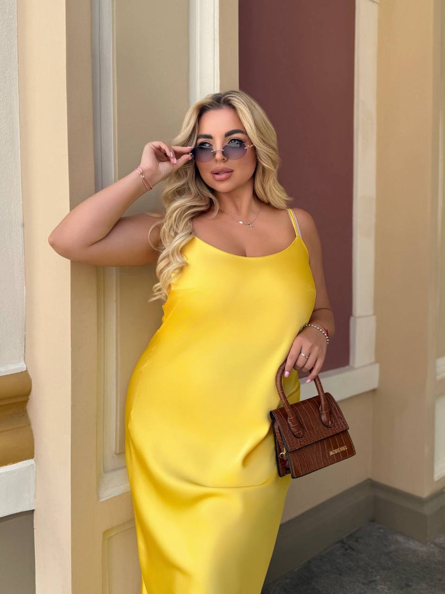 Дълга рокля от сатен - Twiggy Shop