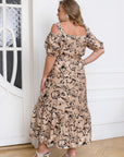 Рокля на цветя от структурирана материя - Twiggy Shop