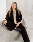 Ватиран комплект с широк панталон - Twiggy Shop