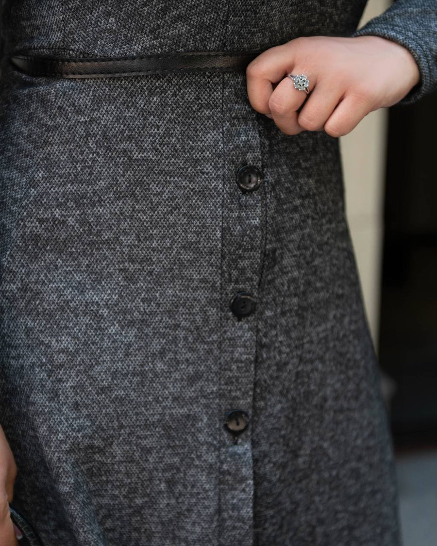 Миди рокля от мек трикотаж - Twiggy Shop