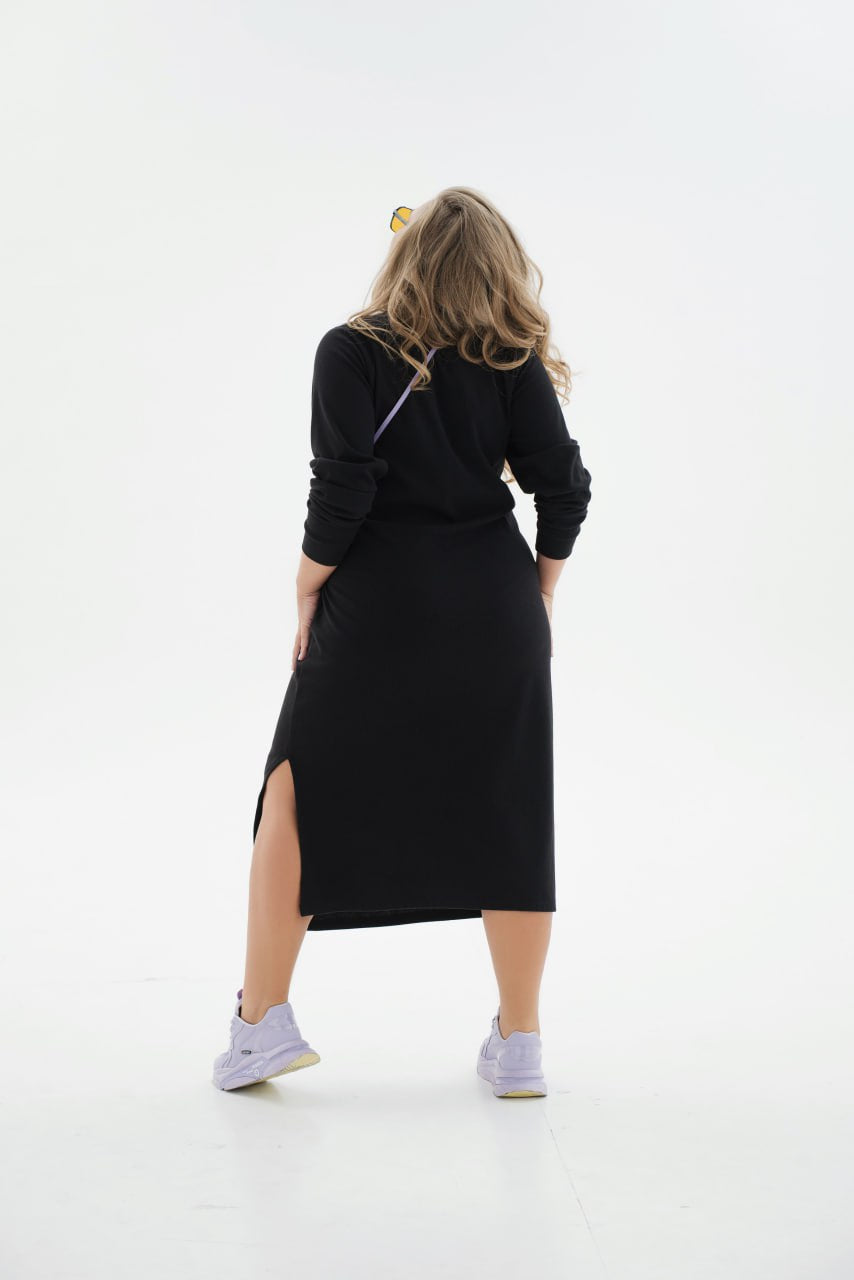 Миди рокля от трикотаж - Twiggy Shop