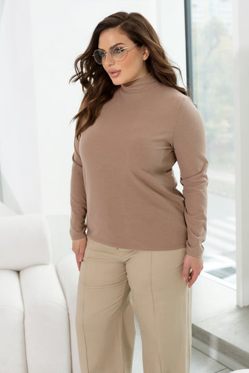 Трикотажен пуловер с висока яка - Twiggy Shop