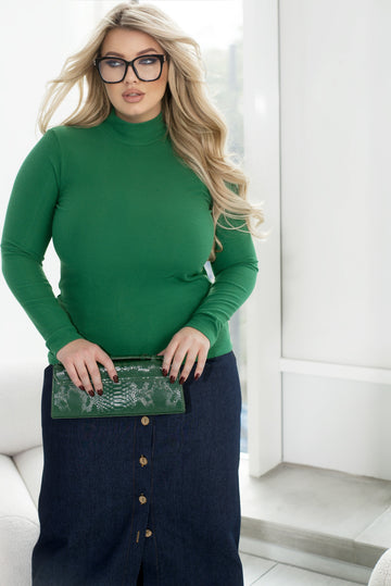 Трикотажен пуловер с висока яка - Twiggy Shop