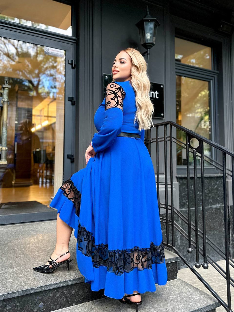 Дълга рокля с бродерия - Twiggy Shop