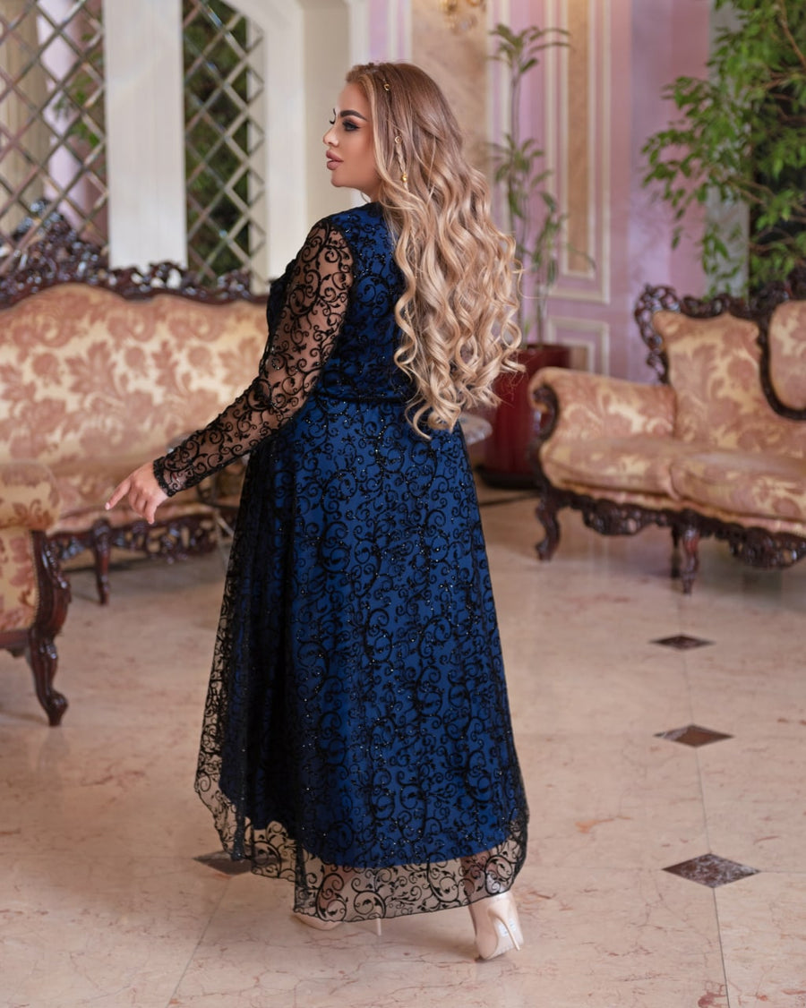 Асиметрична рокля с бродерия - Twiggy Shop