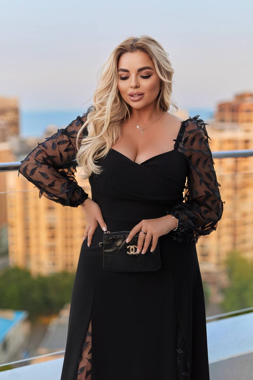 Дълга рокля с мрежа - Twiggy Shop