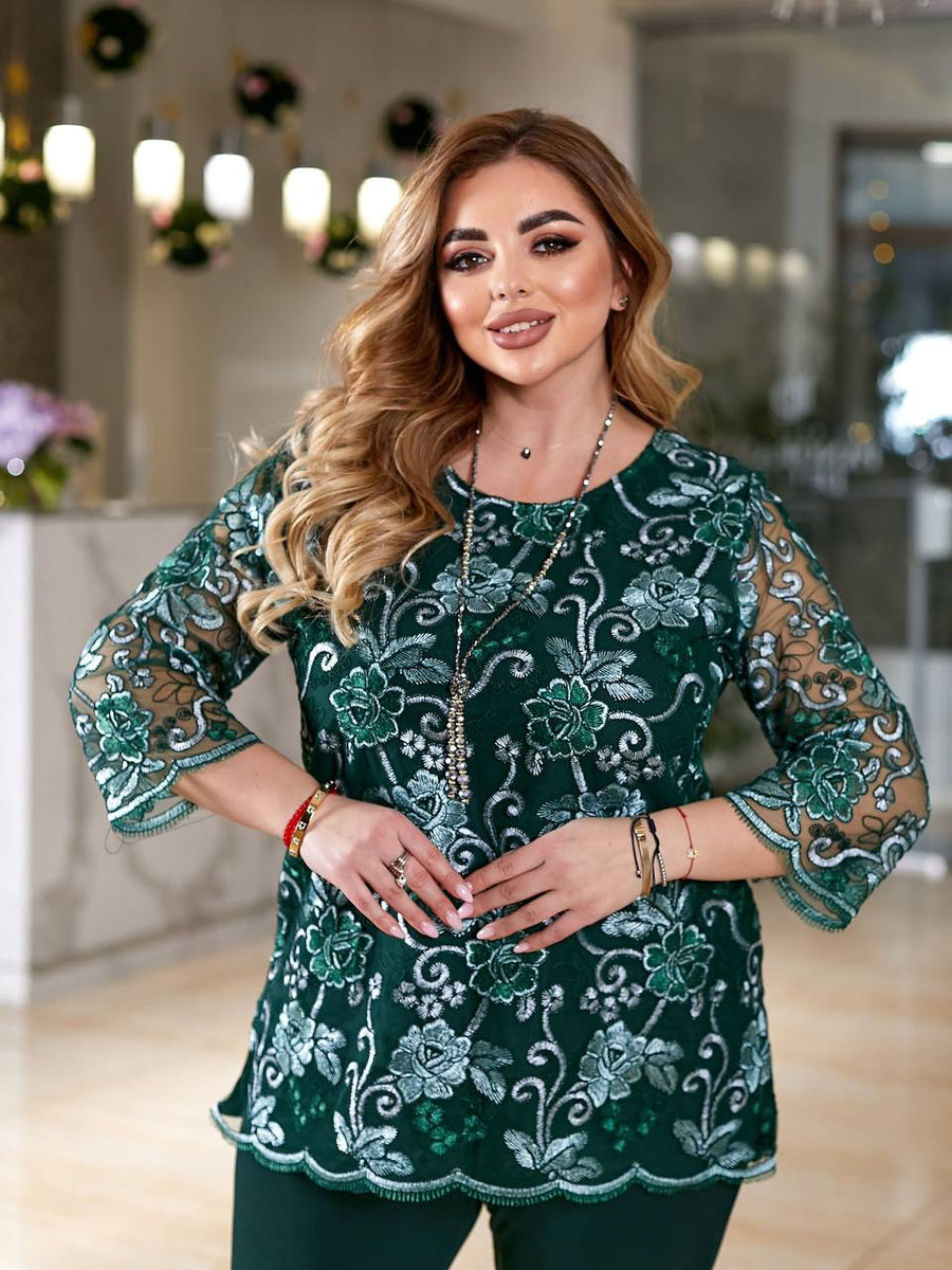 Вечерен комплект с бродерия - Twiggy Shop