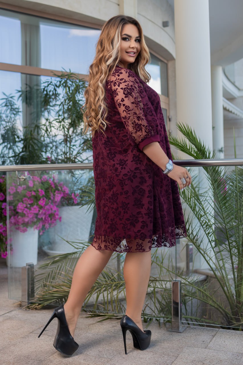 Рокля в свободна кройка от мрежа - Twiggy Shop