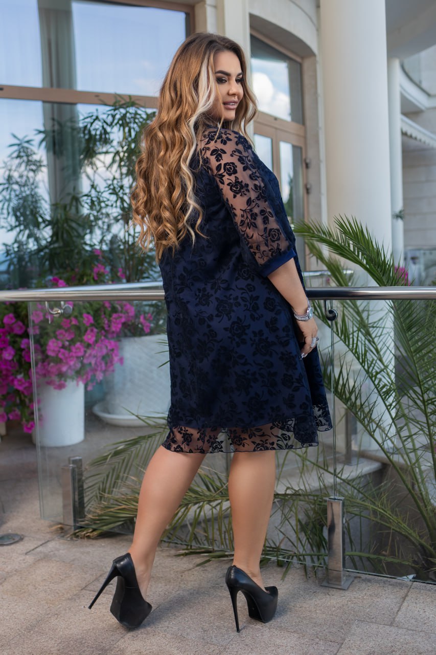 Рокля в свободна кройка от мрежа - Twiggy Shop