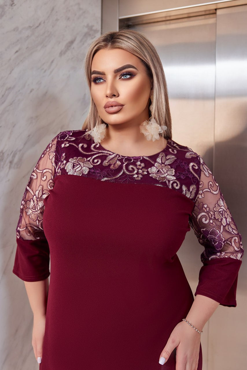 Вталена рокля с мрежа - Twiggy Shop