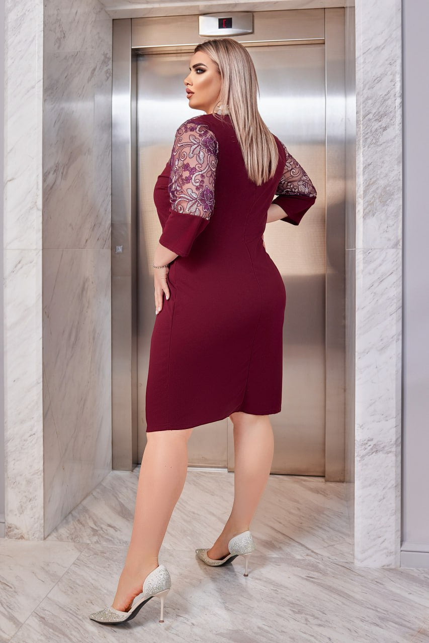 Вталена рокля с мрежа - Twiggy Shop